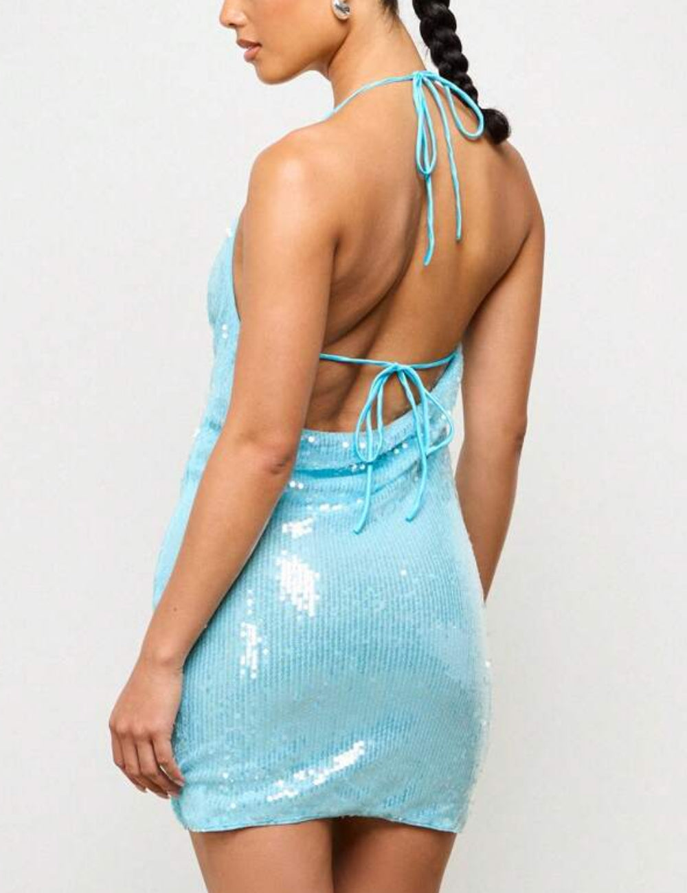Shein mini ruha, kék