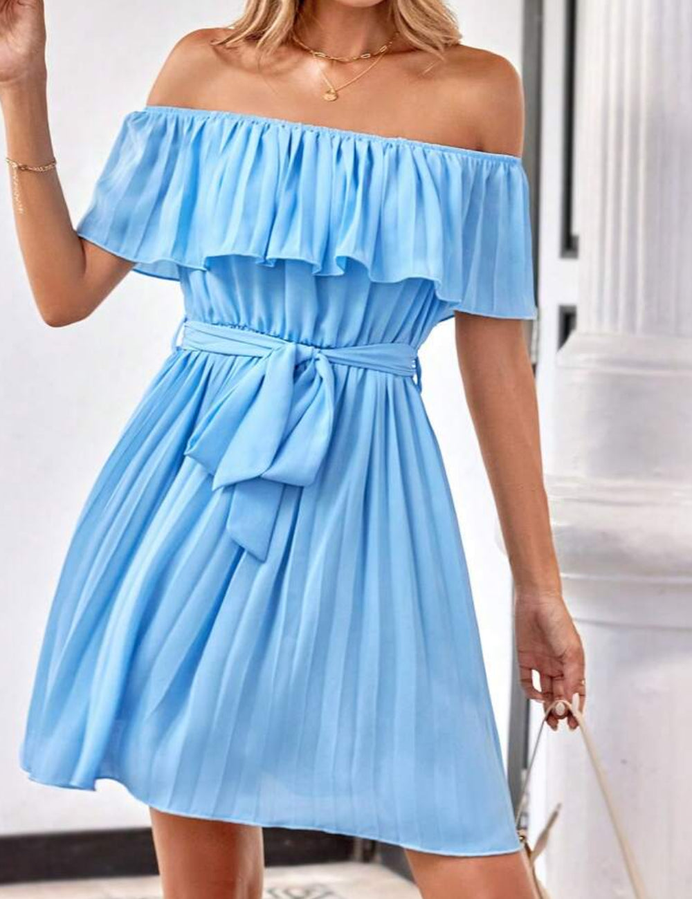 Shein mini ruha, kék
