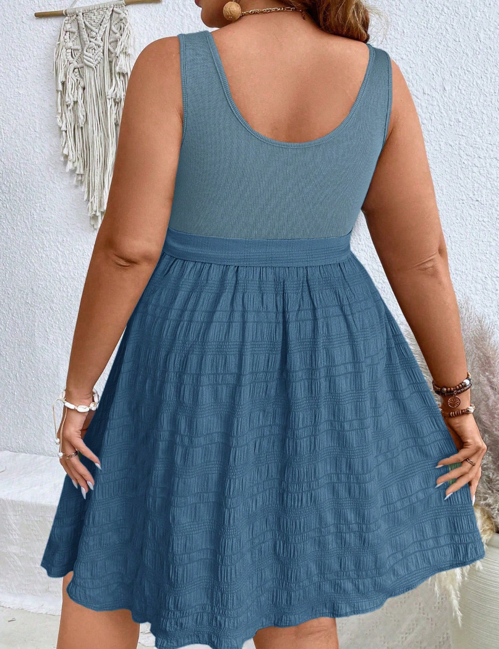 Shein Curve+ miniruha, kék