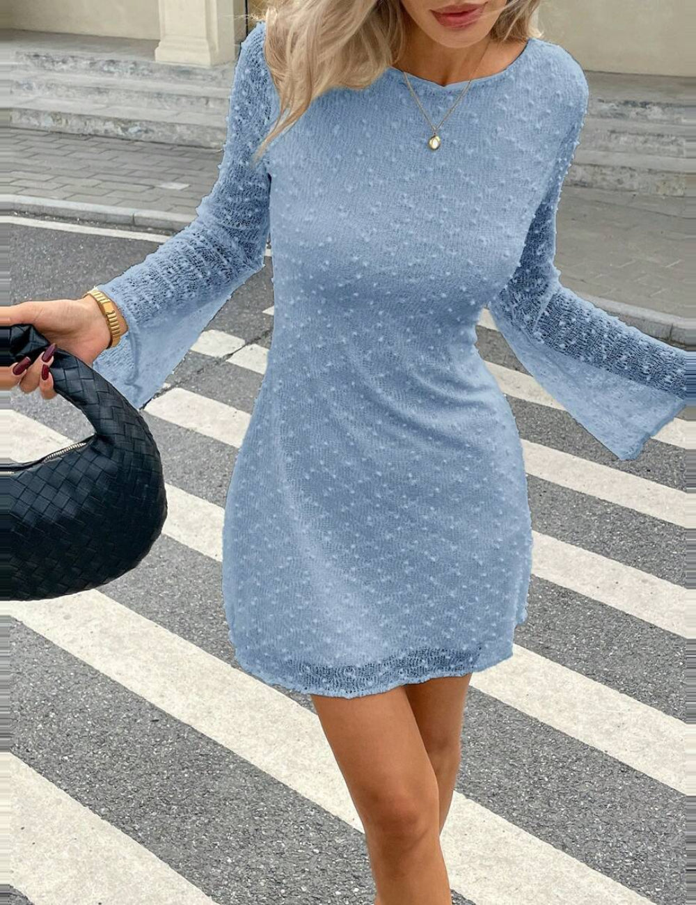 Shein mini ruha, kék