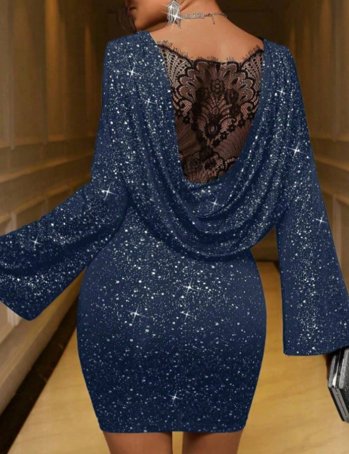 Shein mini ruha, kék