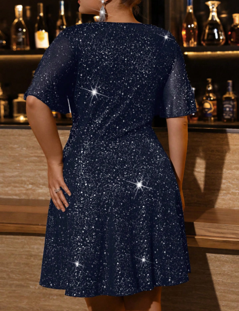Shein Curve+ miniruha, kék