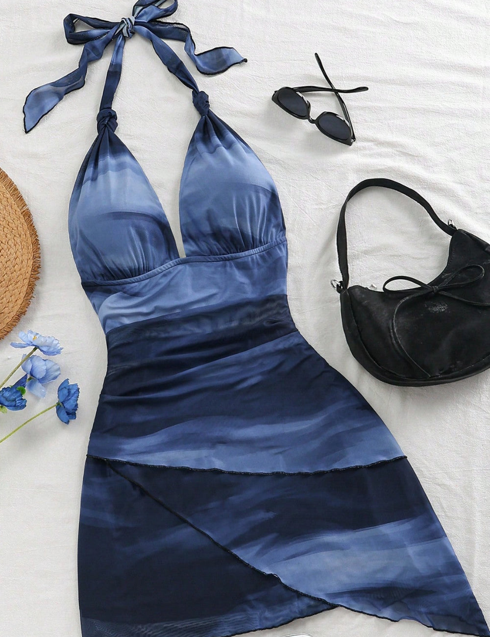 Shein Curve+ miniruha, kék