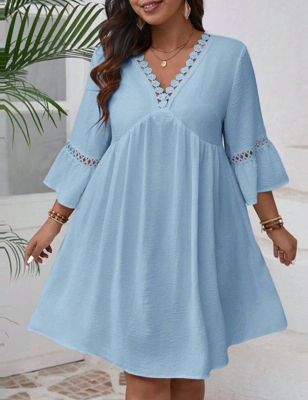 Shein Curve+ miniruha, kék