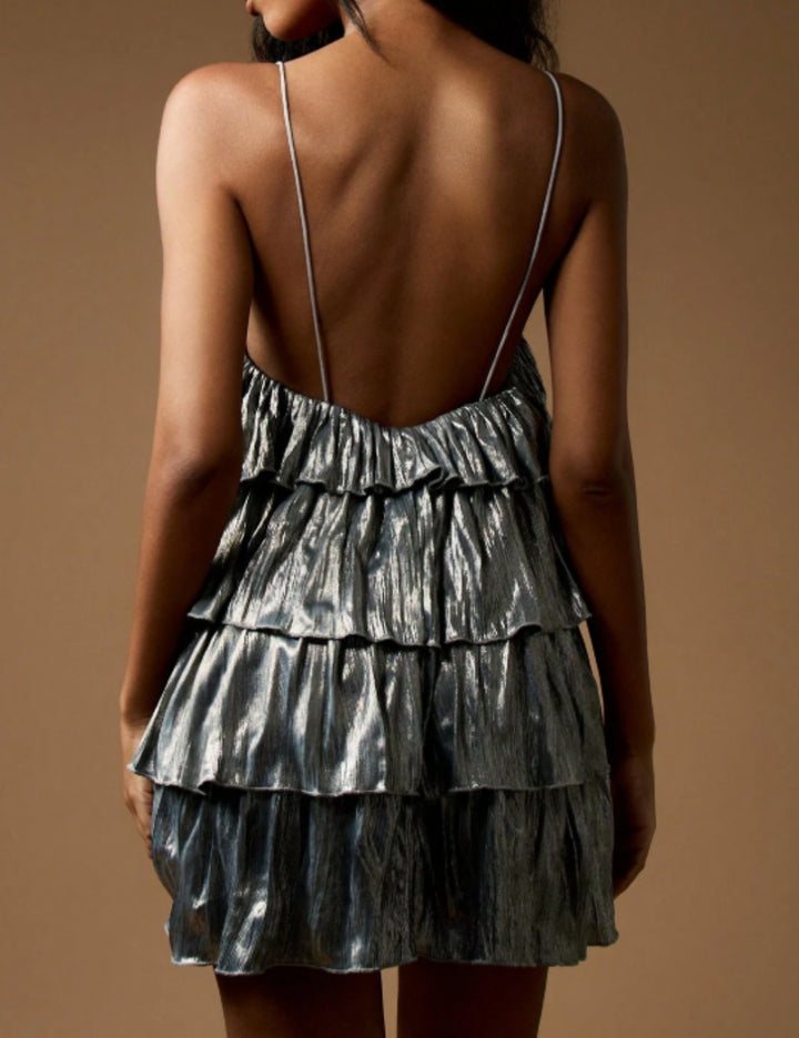 Shein Missguided miniruha, ezüstszínű