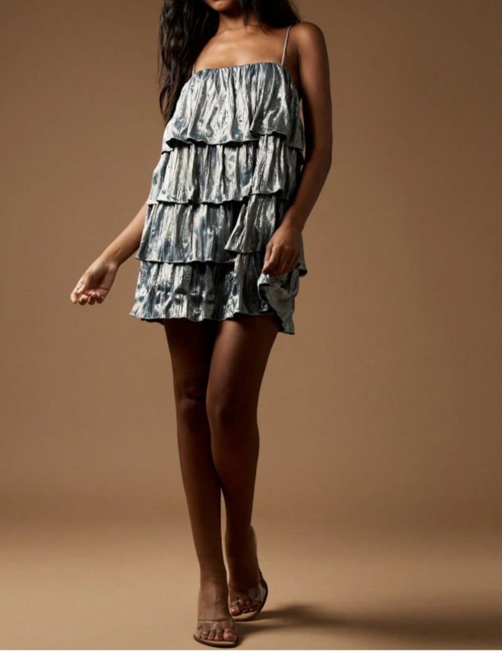 Shein Missguided miniruha, ezüstszínű