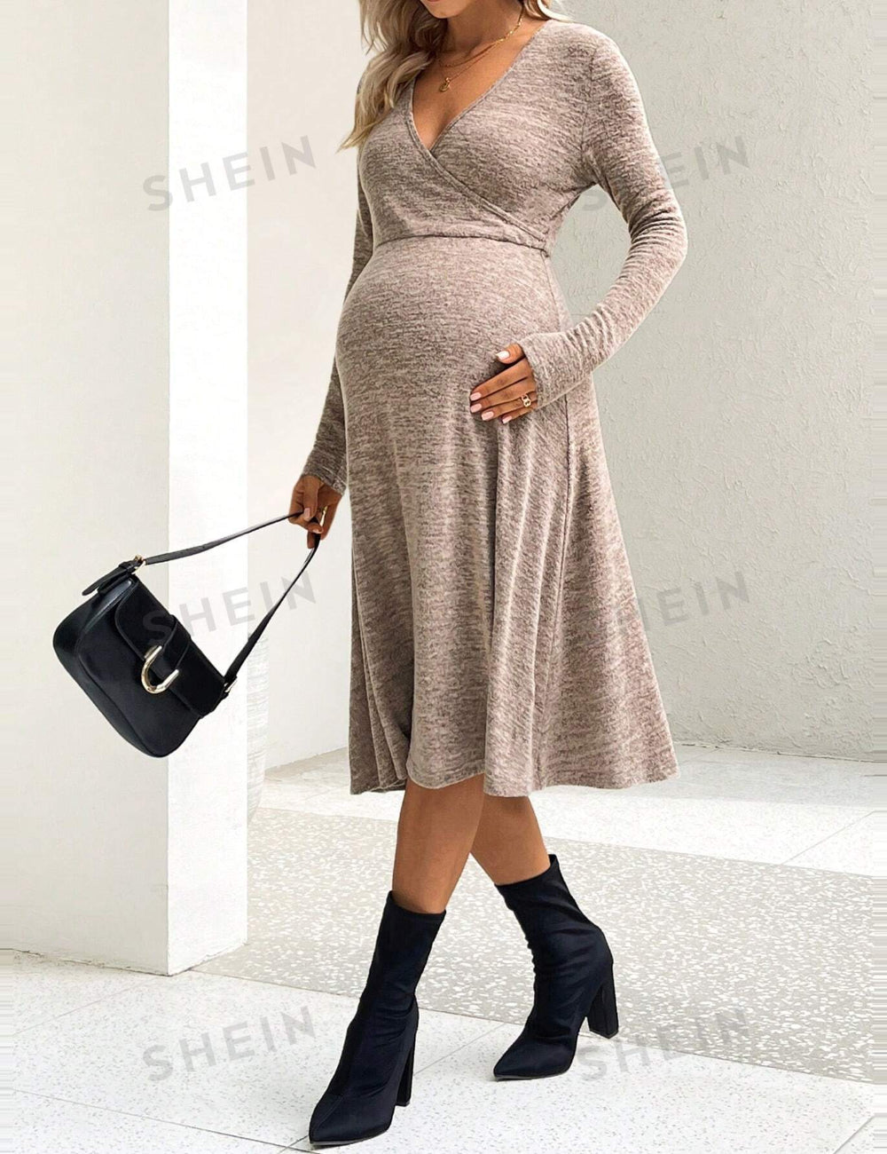 Shein bézs miniruha