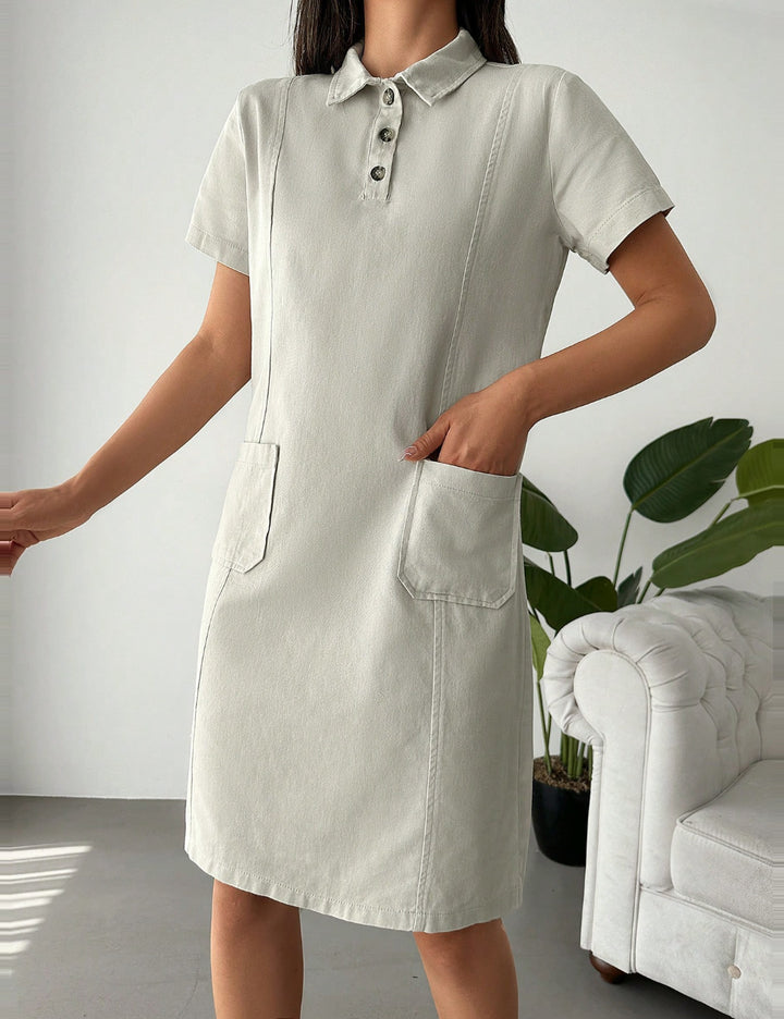 Shein mini dress, beige