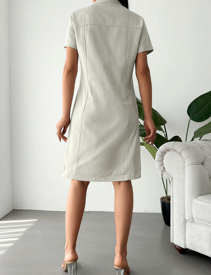 Shein mini dress, beige