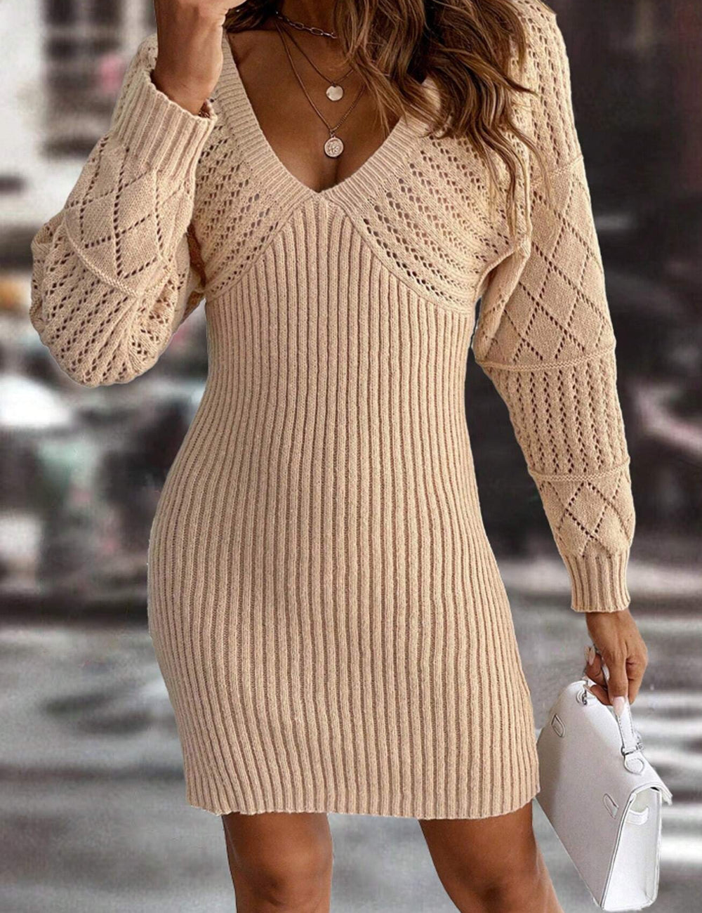 Rochie mini Shein, bej