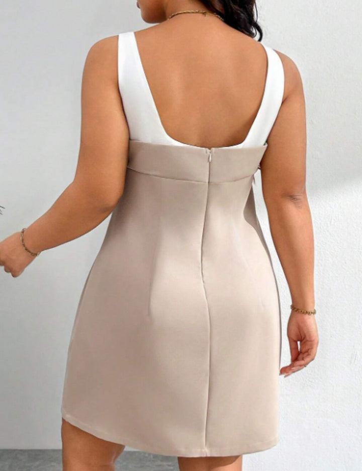 Shein Curve+ miniruha, bézs