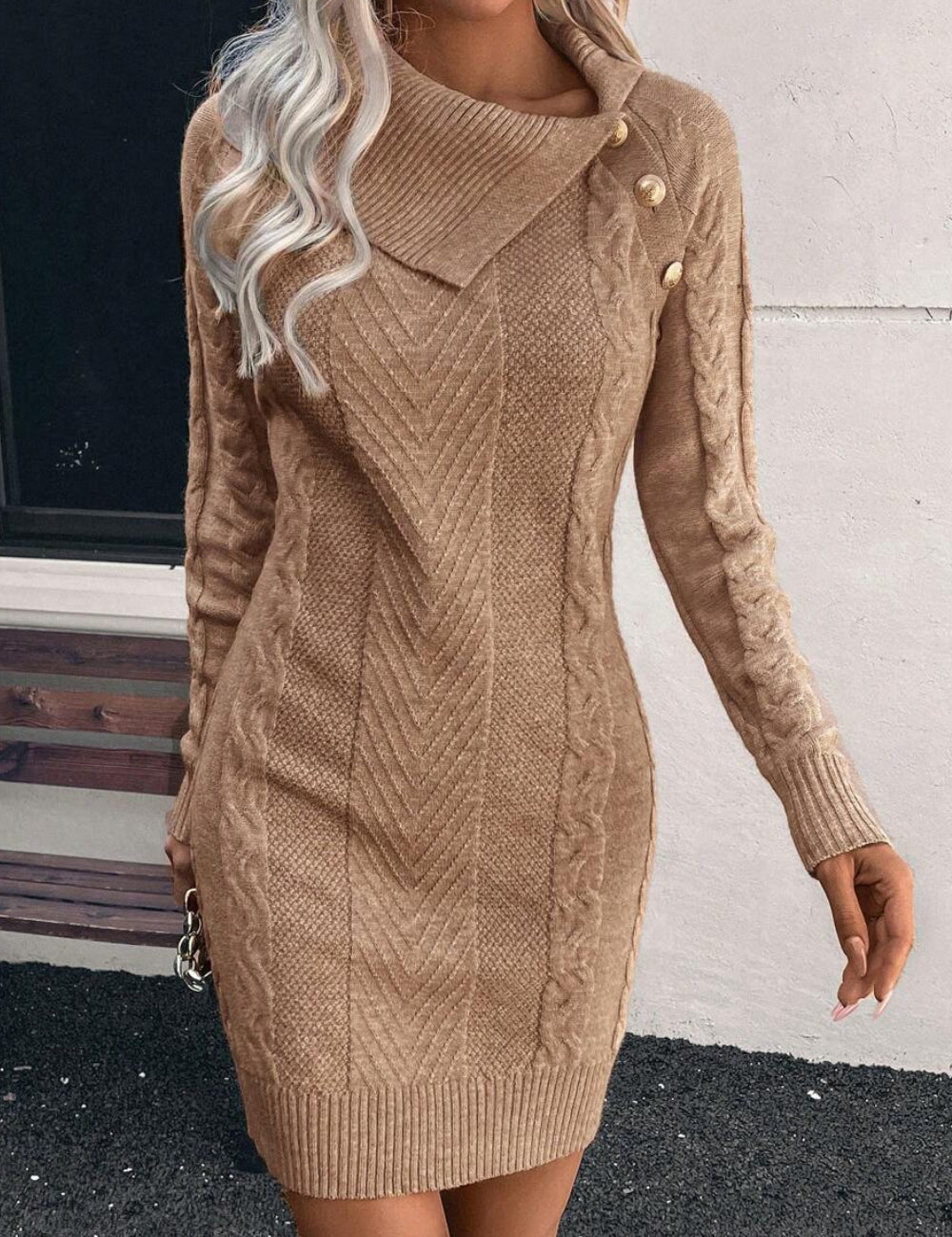Rochie mini Shein, bej