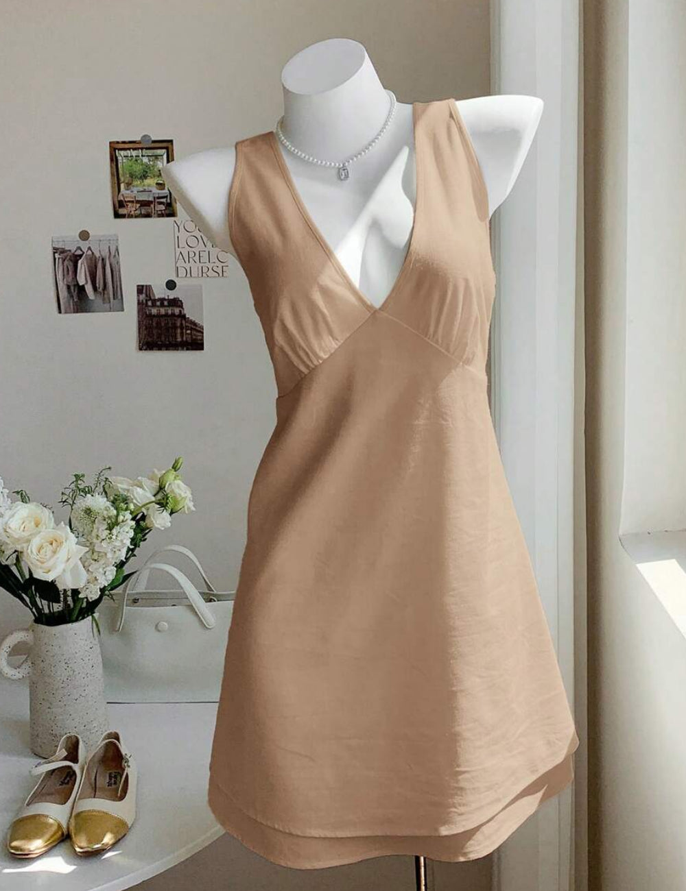 Rochie mini Shein, bej