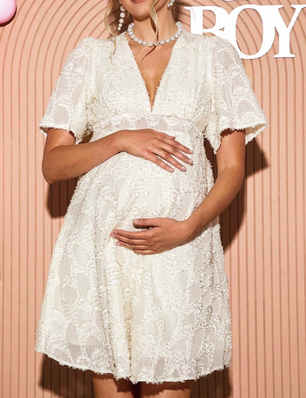 Rochie mini SHEIN, crem