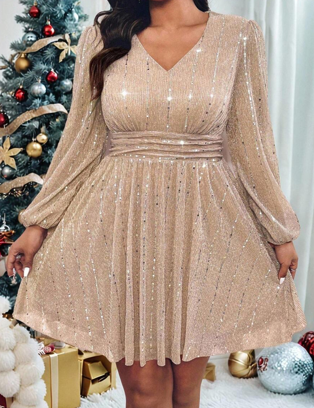 Rochie mini Shein, crem