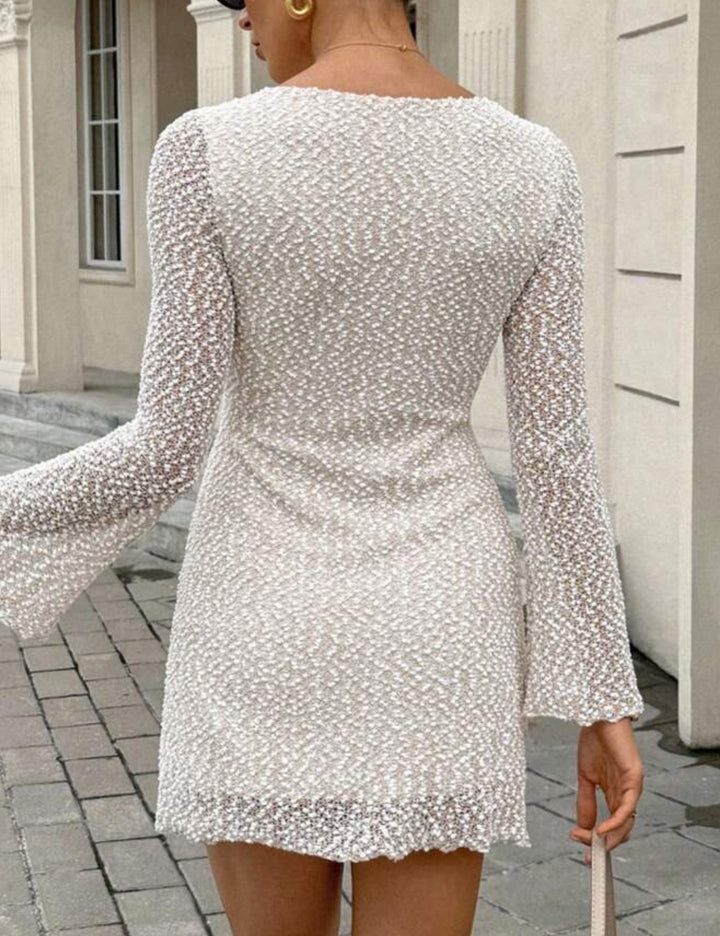 Shein mini ruha, krém