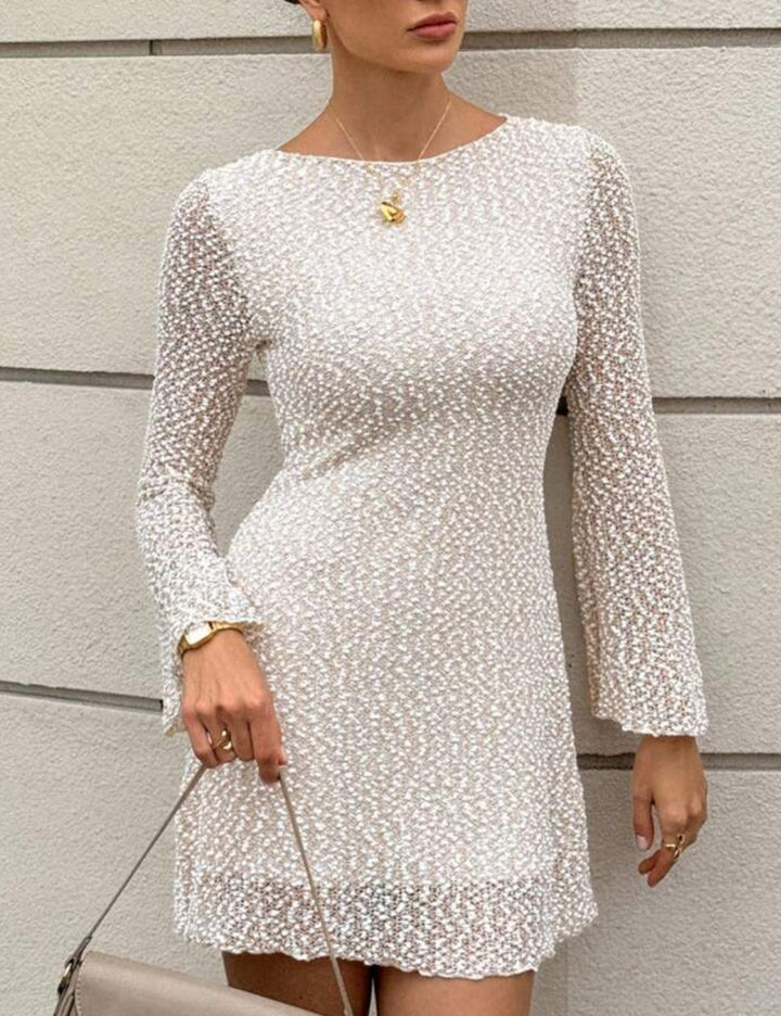 Shein mini ruha, krém