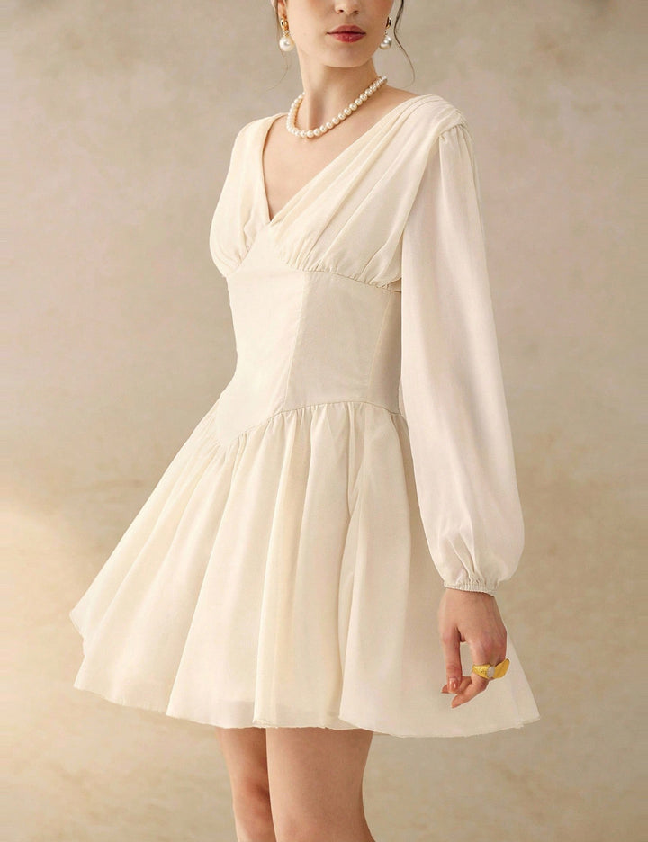 Shein mini ruha, krém