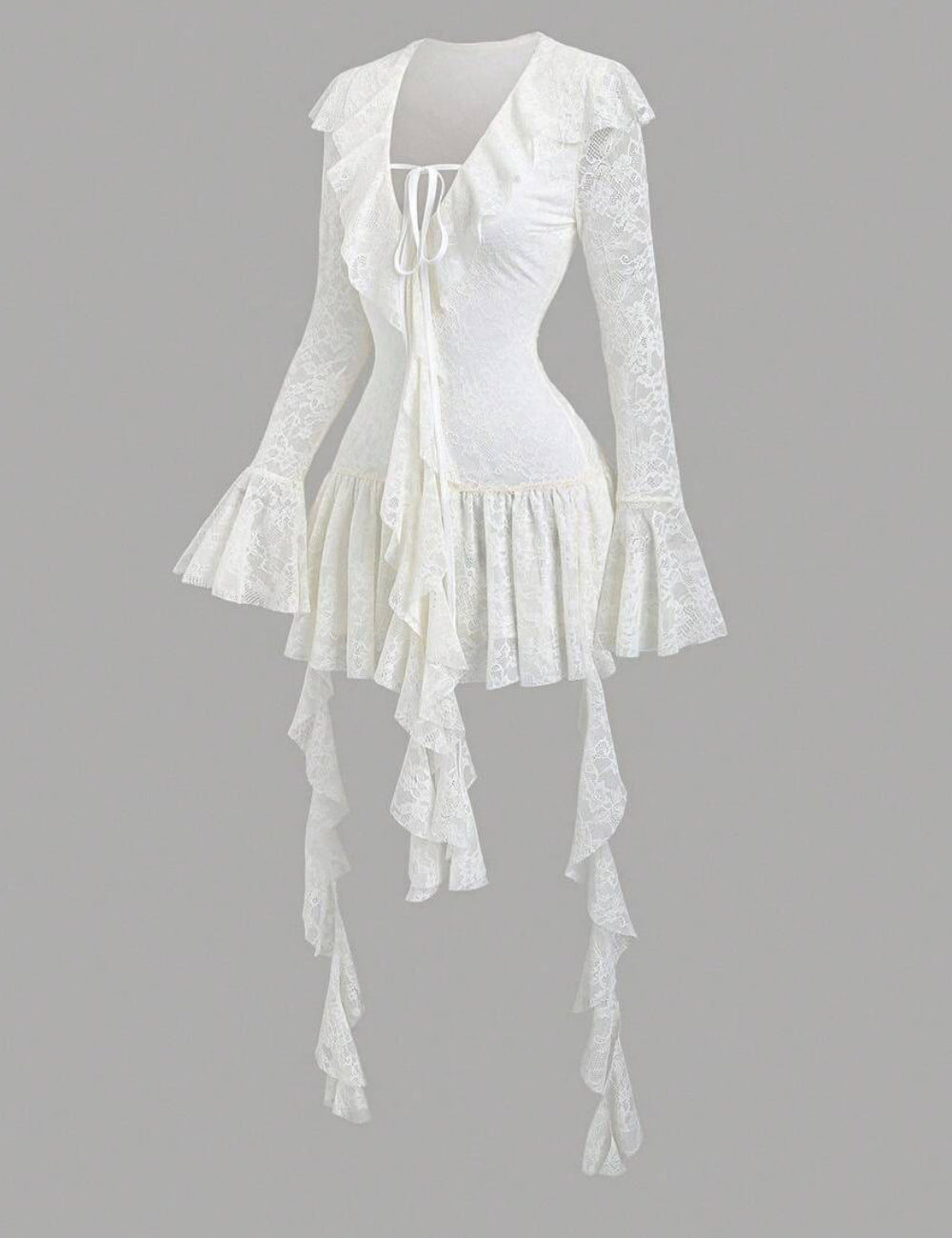 Shein mini ruha, krém