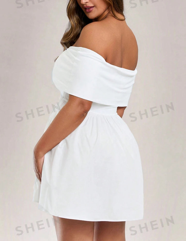 Shein mini ruha, fehér