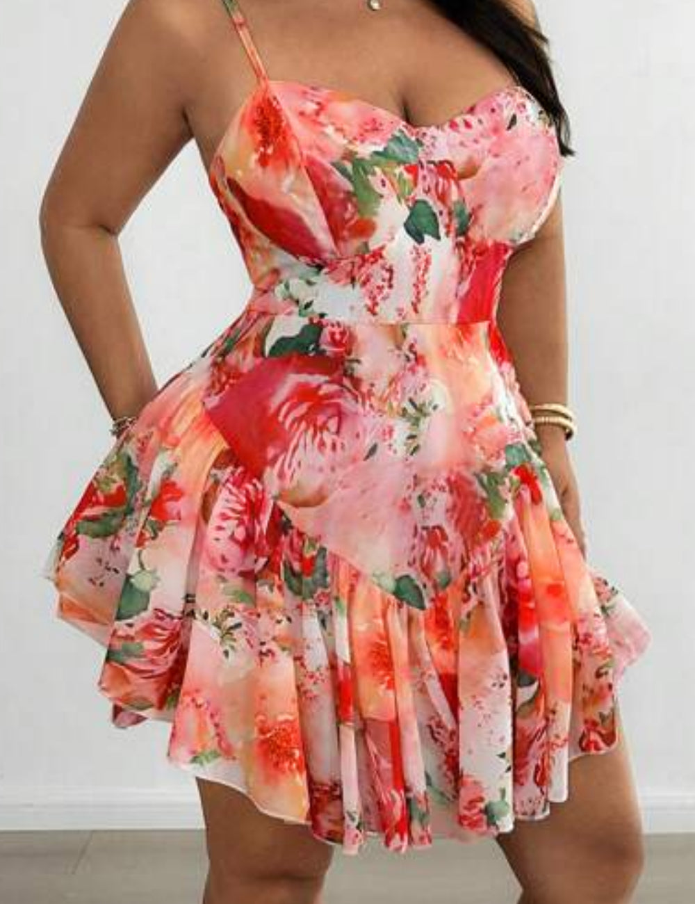 Shein Curve+ miniruha, színkeverék