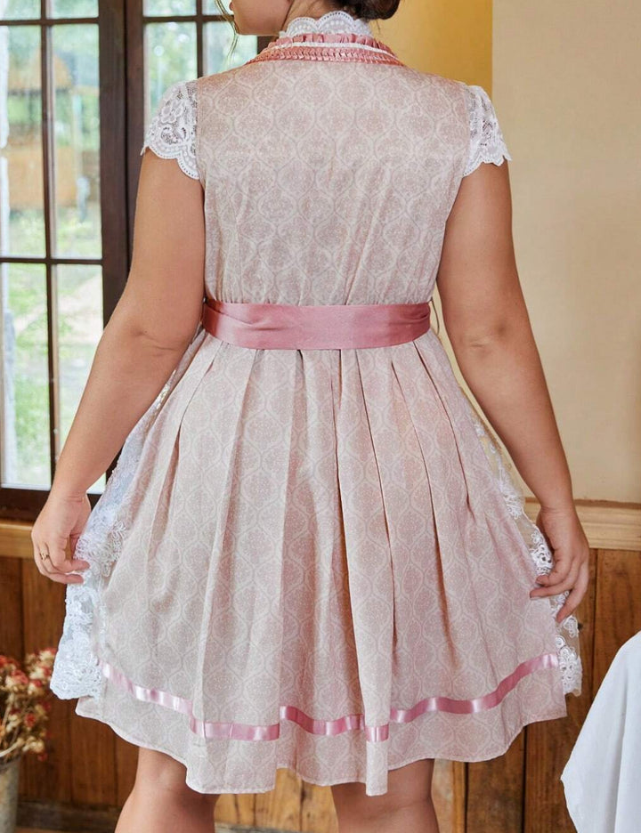 Shein Curve+ miniruha, rózsaszín