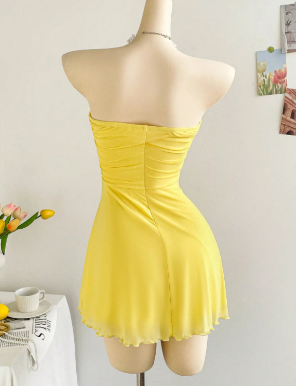 Rochie mini Shein, galben