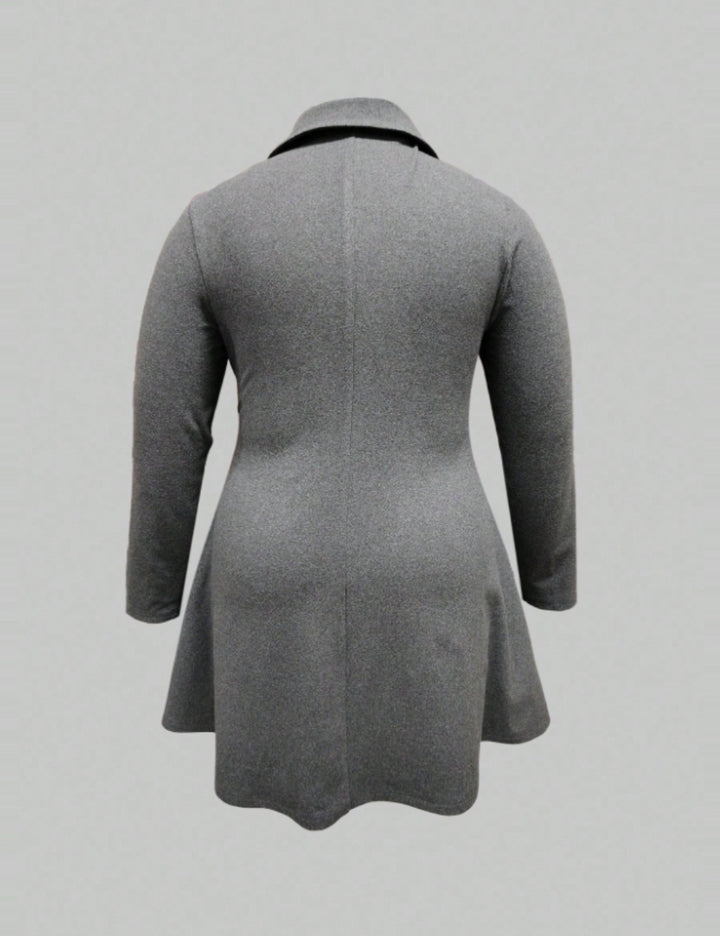 Shein Curve+, mini ruha, szürke