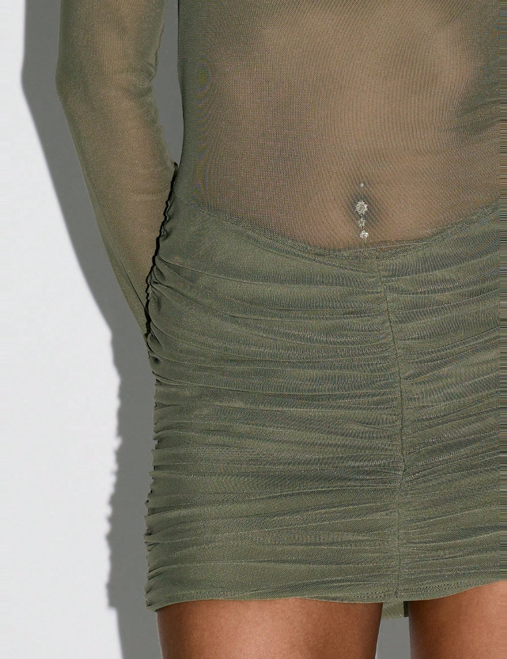 Shein mini ruha, khaki