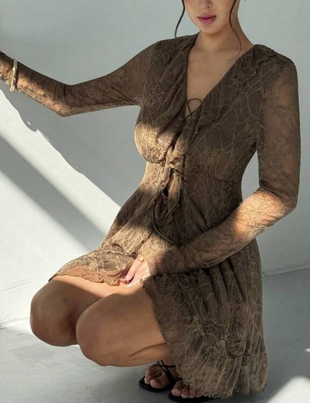 Rochie mini Shein, kaki