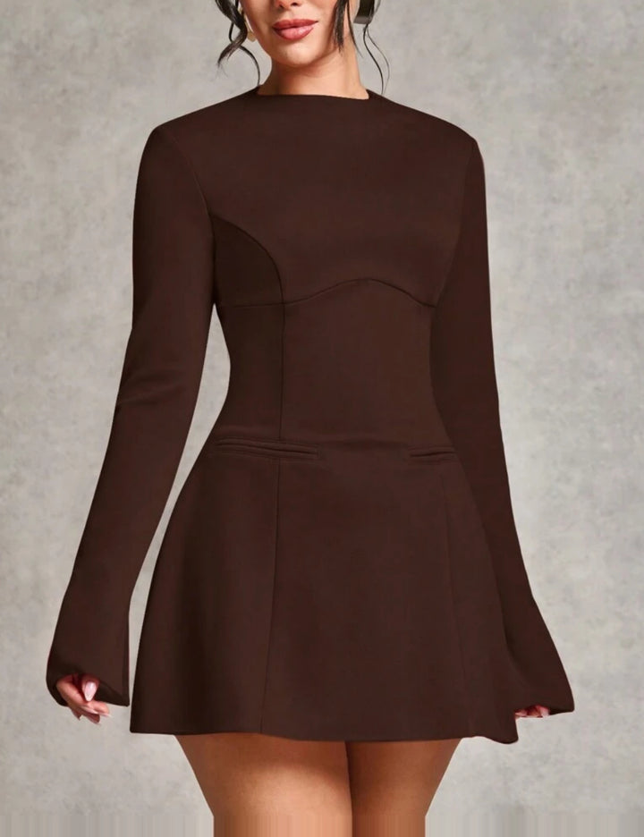 SHEIN mini ruha, barna
