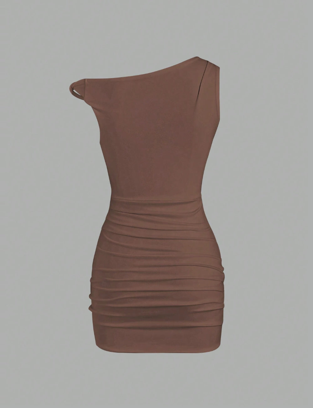 Shein mini ruha, barna