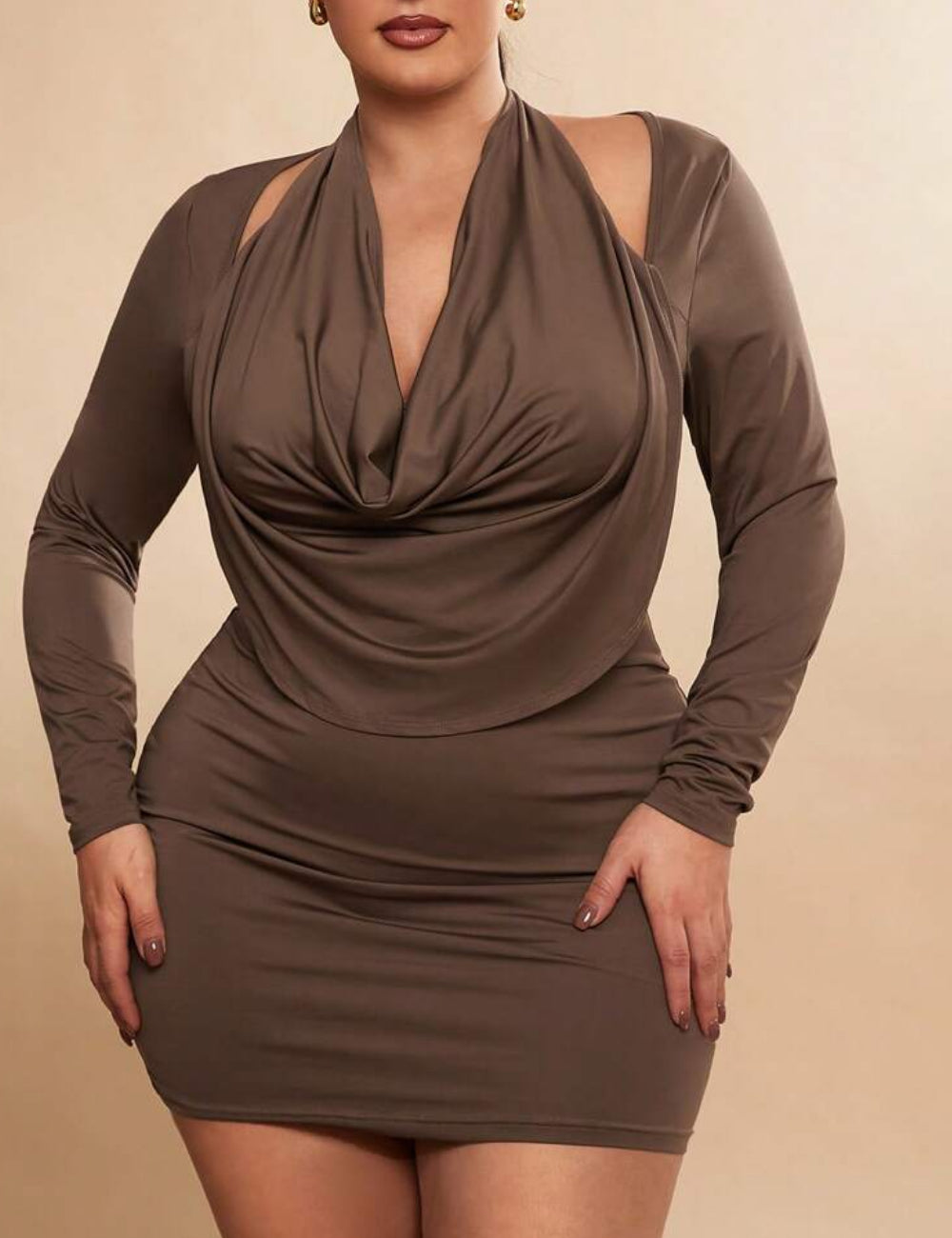 Rochie mini SHEIN BAE, maro