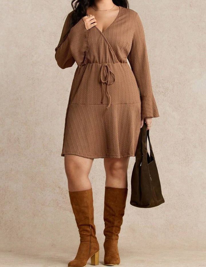 Shein Curve+ miniruha, barna