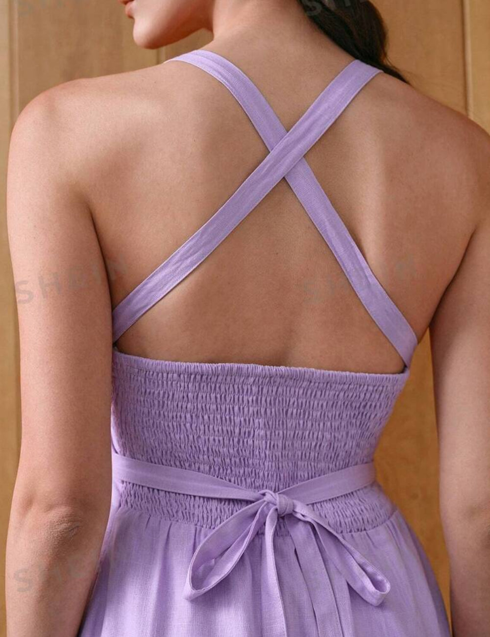 Shein mini ruha, barna