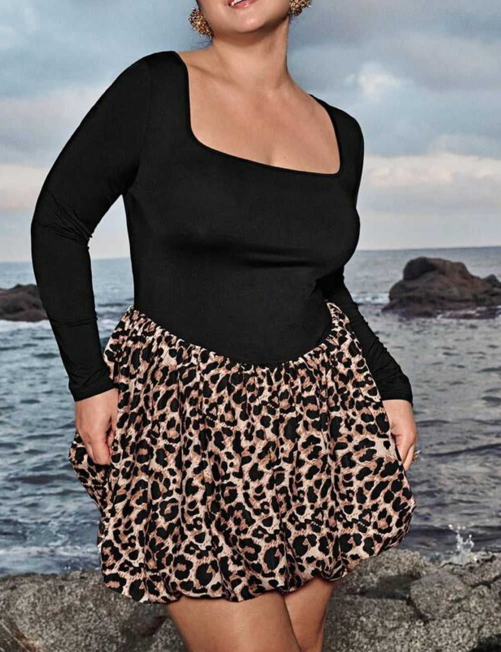 Shein Curve+ miniruha, vegyes színek