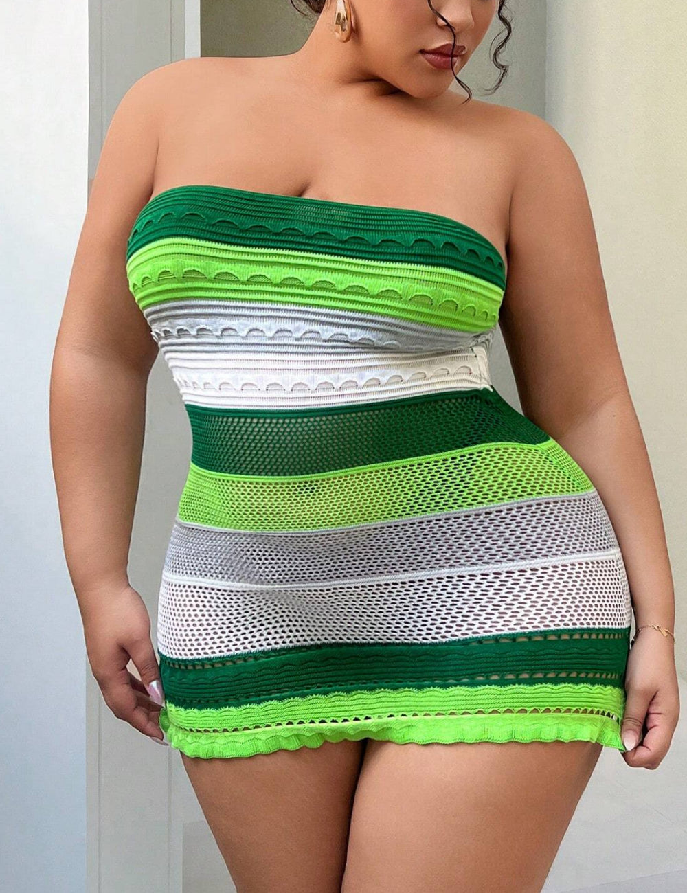 Shein Curve+ miniruha, többszínű