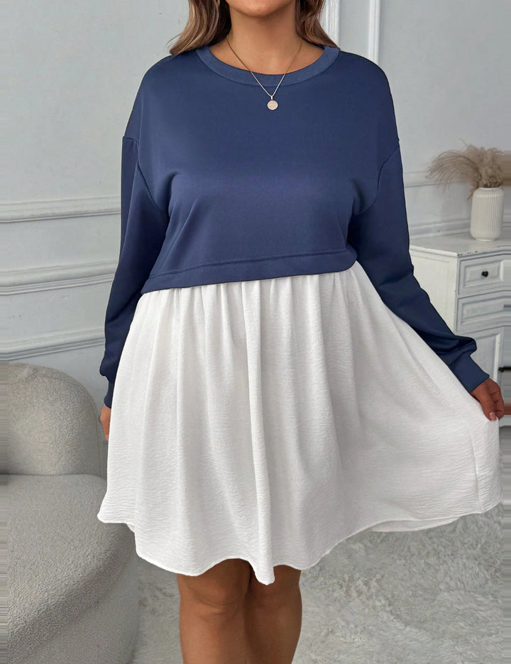 Rochie mini Shein Curve+, mix culori
