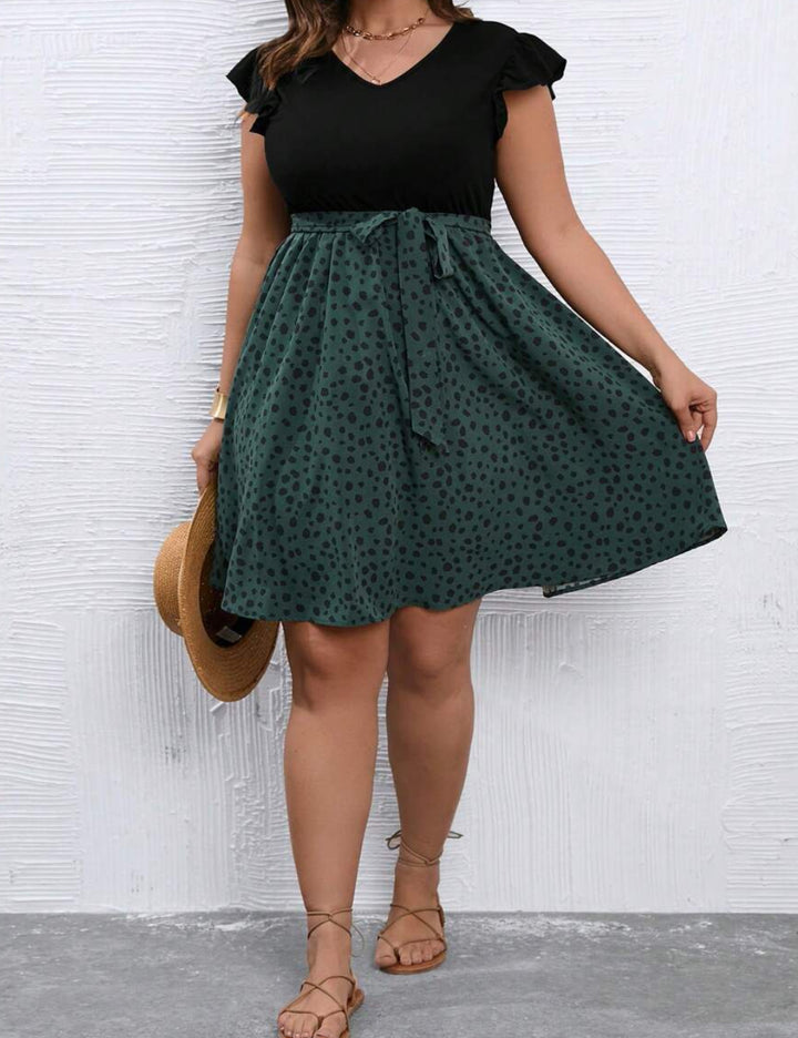 Rochie mini Shein Curve+, mix culori
