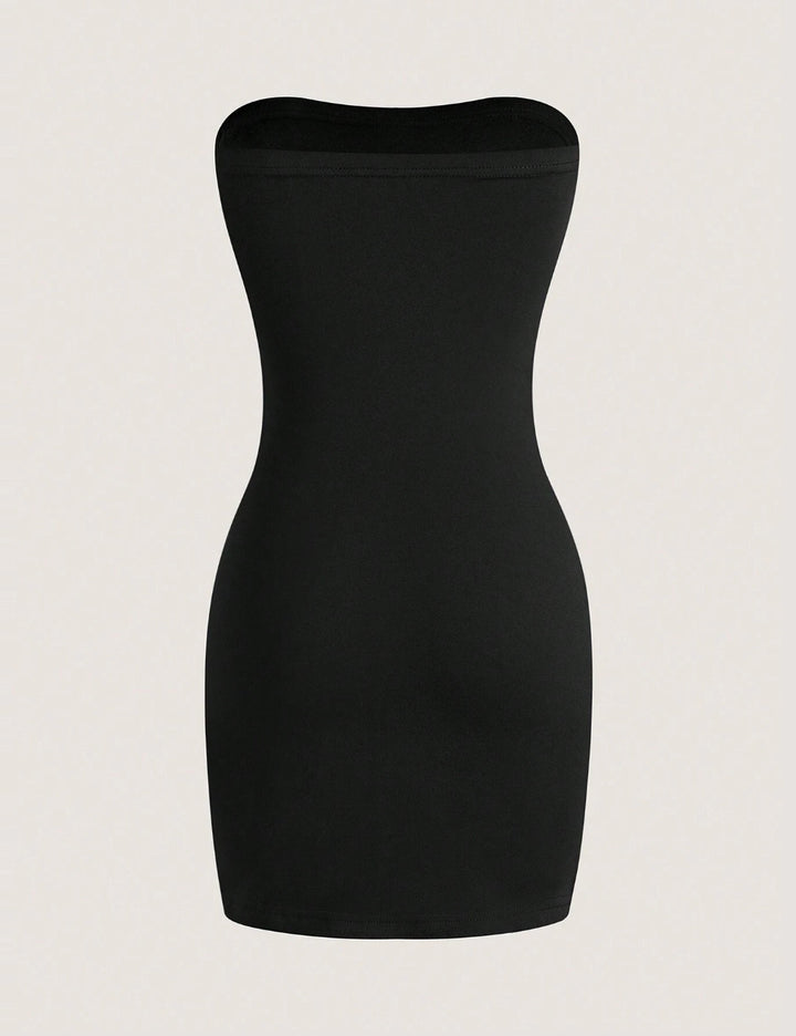 Shein mini ruha, fekete