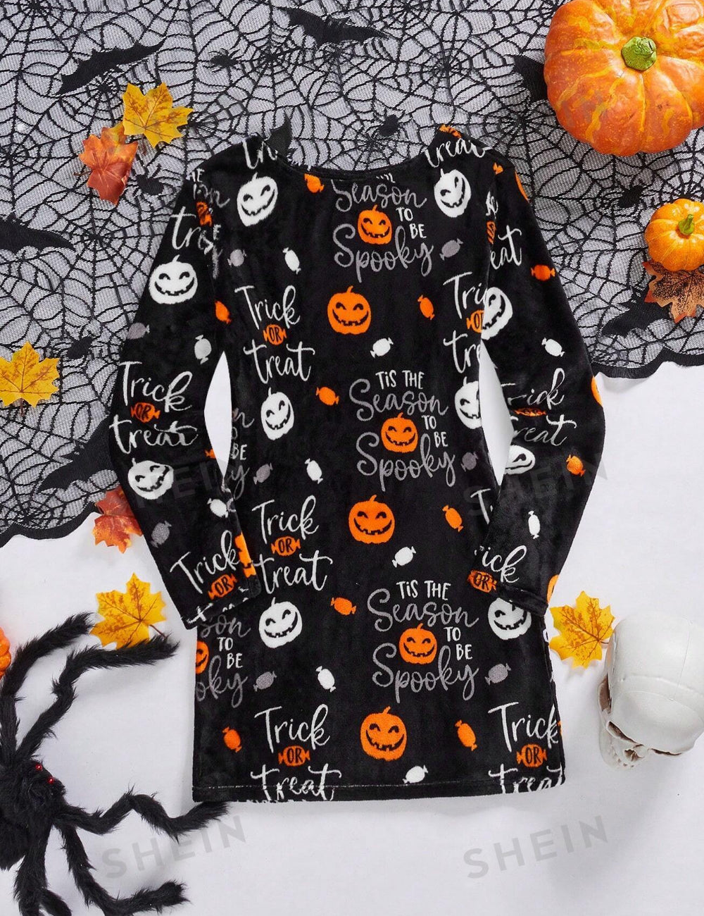 Shein mini ruha, fekete