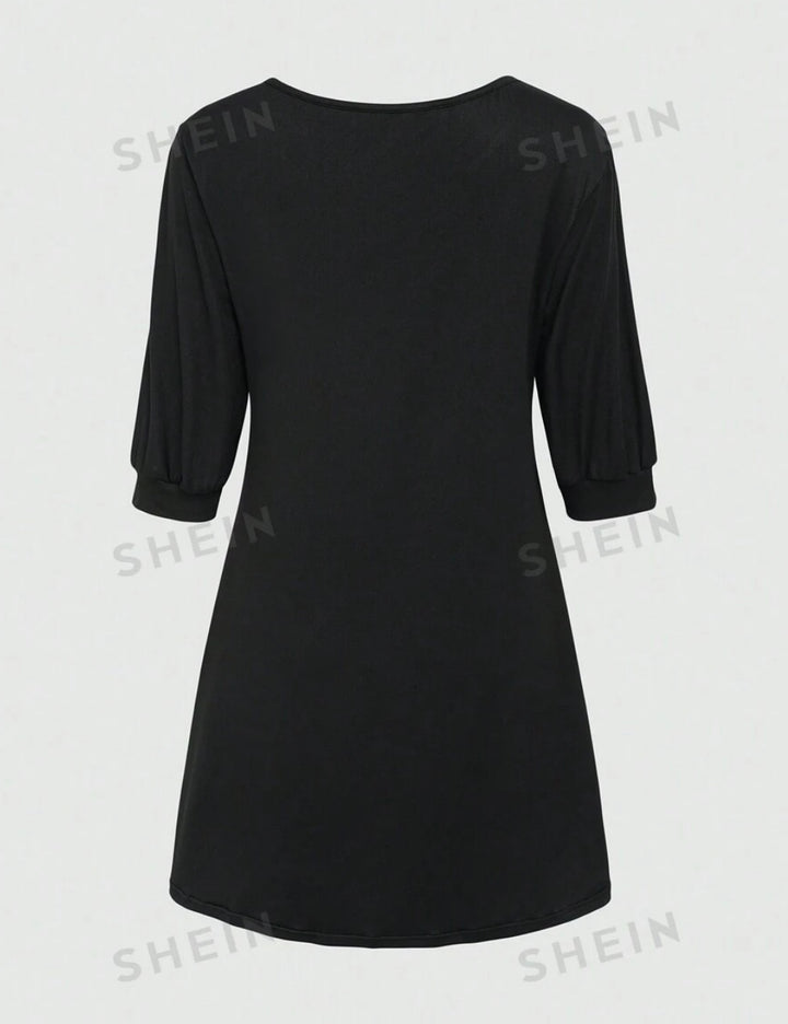 Shein mini ruha, fekete