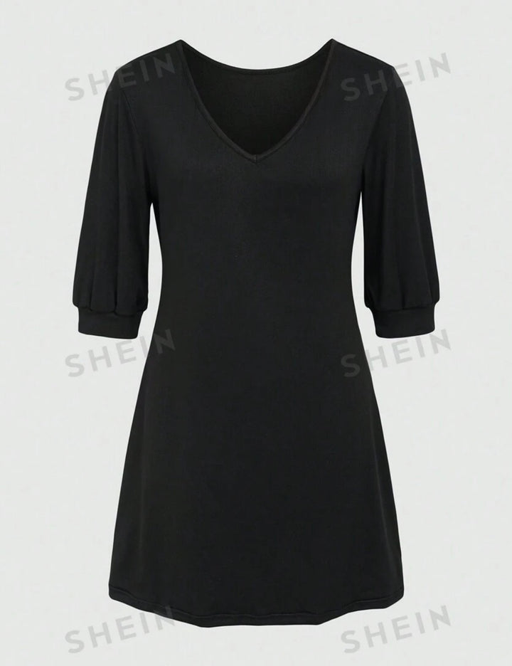 Shein mini ruha, fekete