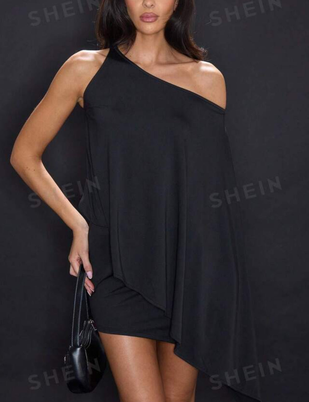 Shein miniruha, fekete