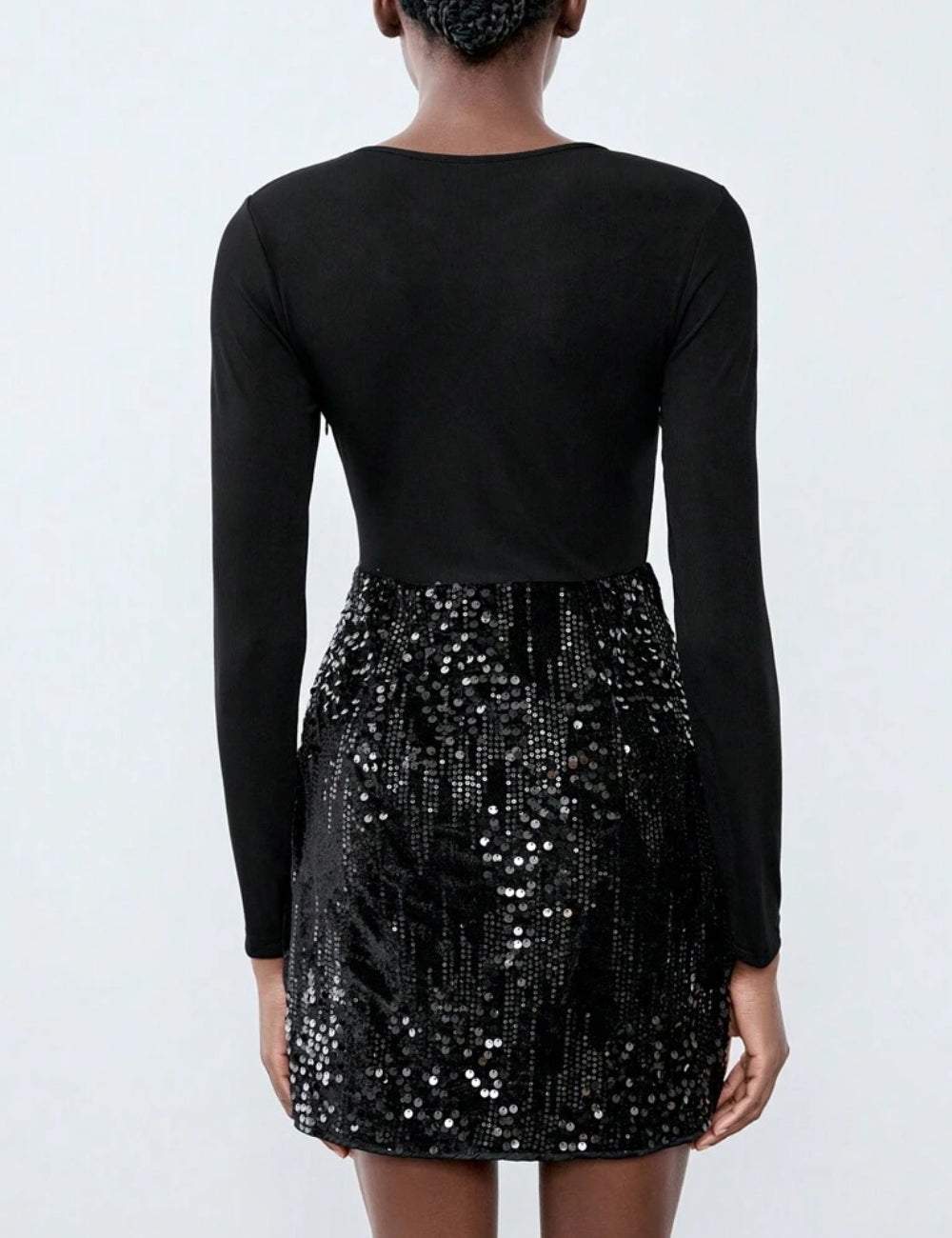 Shein mini ruha, fekete