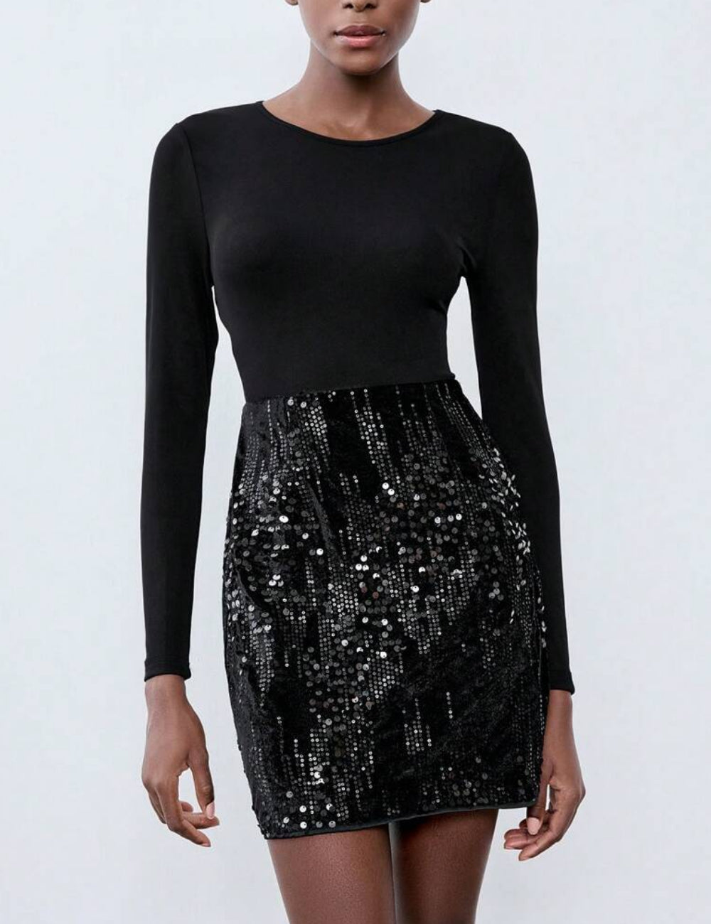 Shein mini ruha, fekete