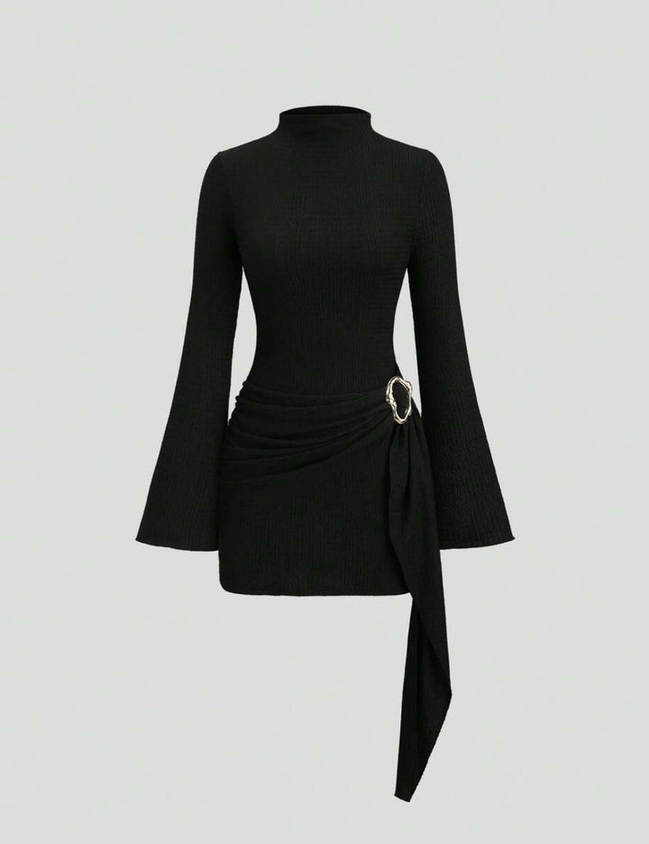 Shein mini ruha, fekete