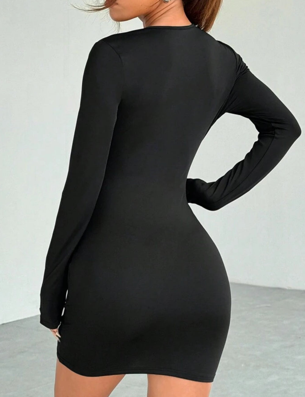 Shein mini ruha, fekete