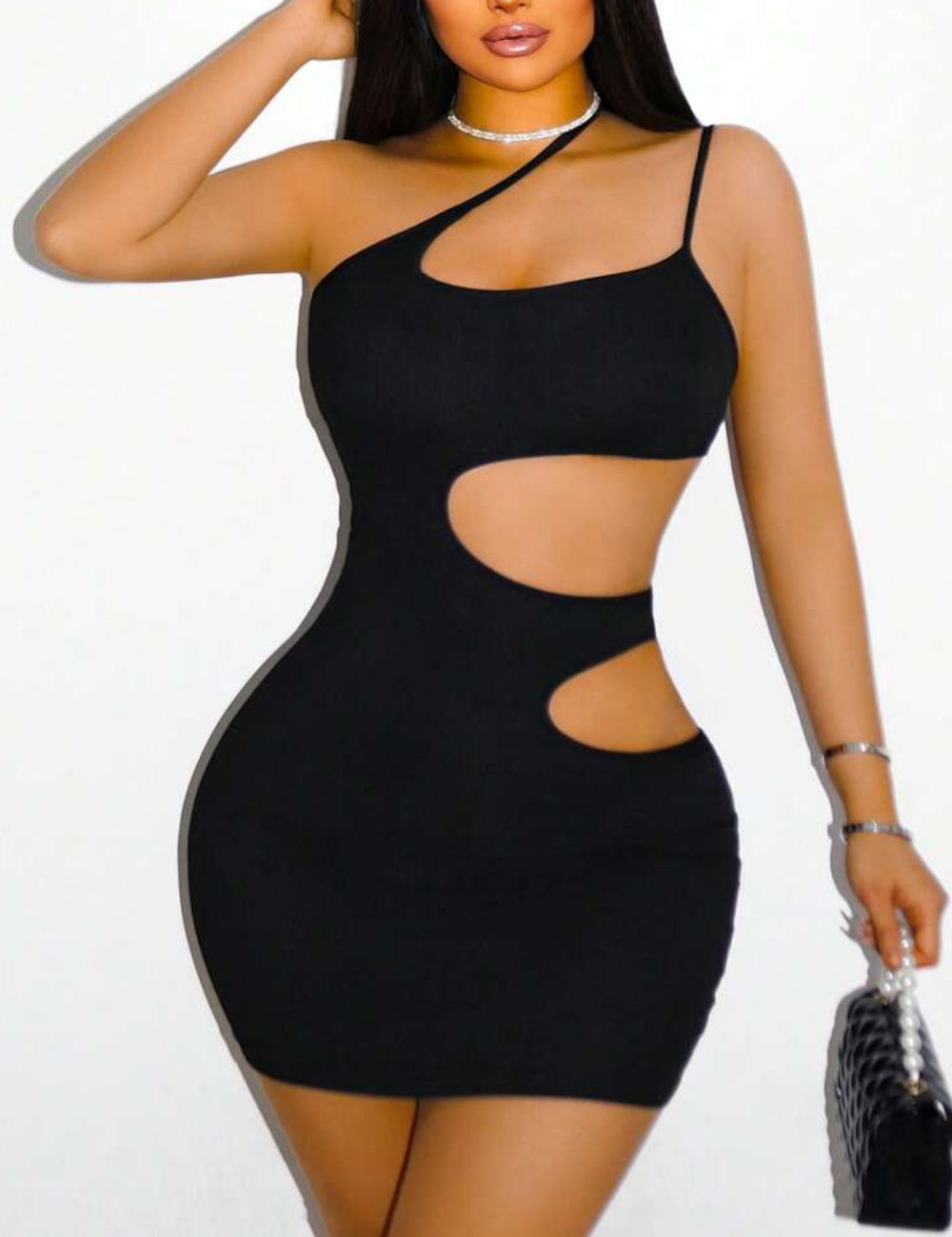 Shein miniruha, fekete