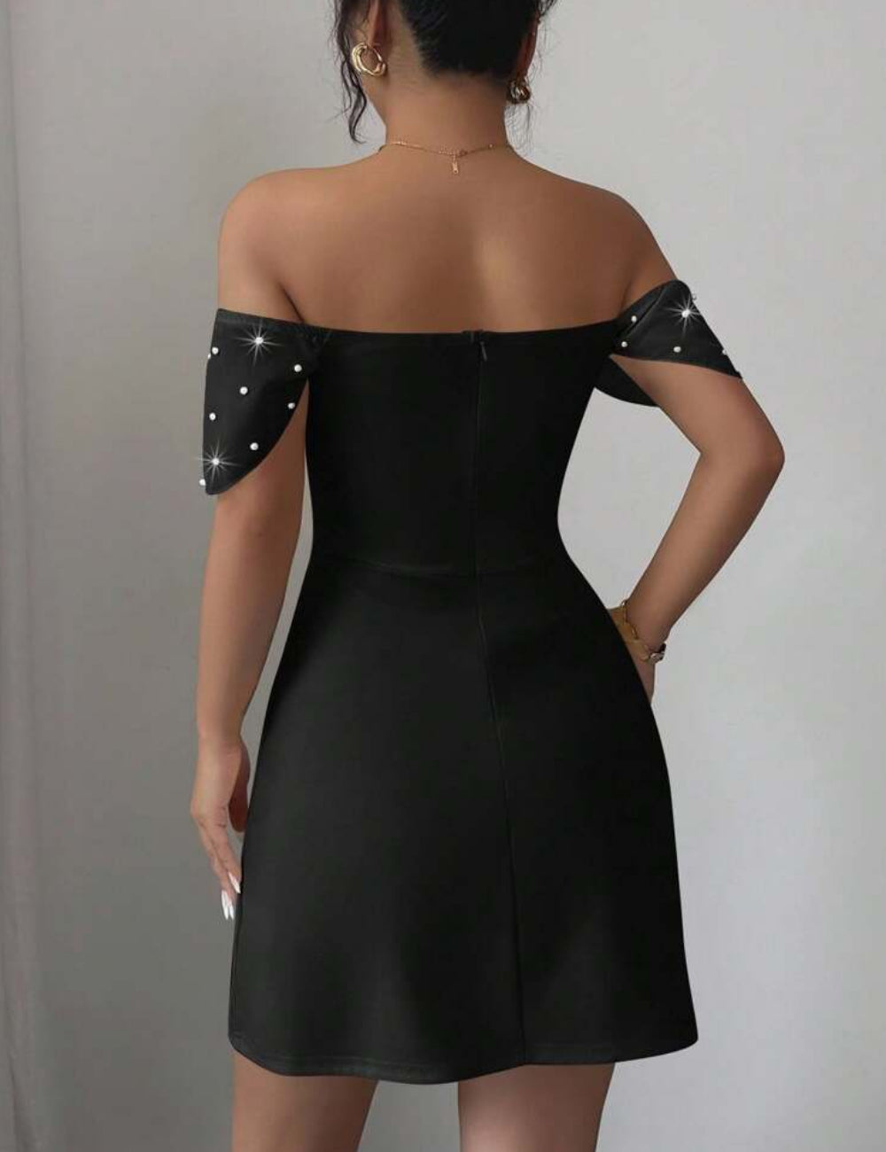 Shein mini ruha, fekete